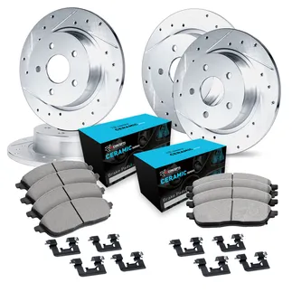 R1 Concepts WGWH2-63068 E- Line Series Rotor - D/S - Silver W/ Ceramic Pads & Hdw